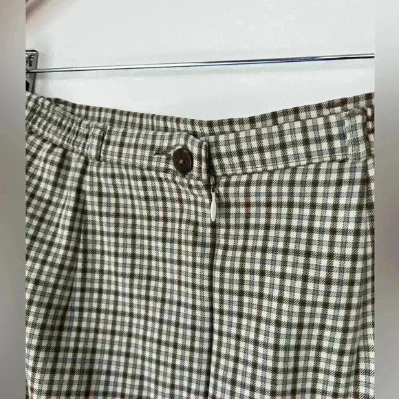 Vintage Marks and Spencer Tan Plaid Pencil Skirt Preppy Prep Old Money Small - Picture 12 of 12
